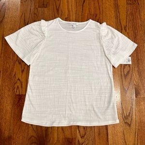 NWTO Nine West White T-shirt Size L